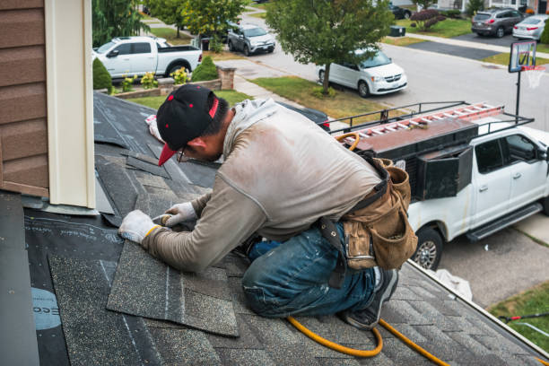 Professional Gutter Installation technician working in Mount Airy, GA